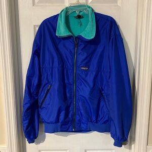 Vintage 80's Patagonia Nylon Fleece Lined Zip Up Bomber Jacket, Large